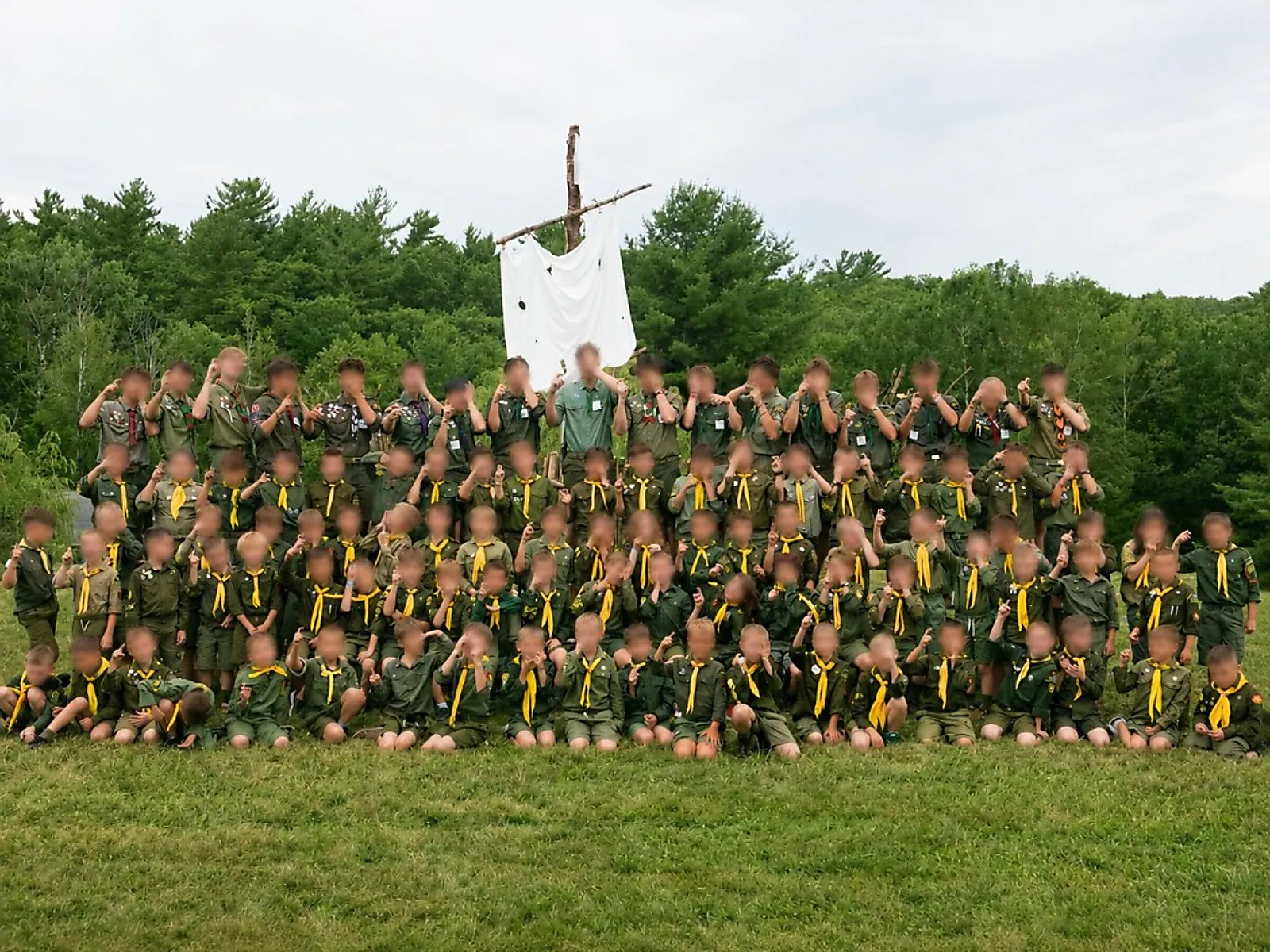 Plast scouting troop at camp